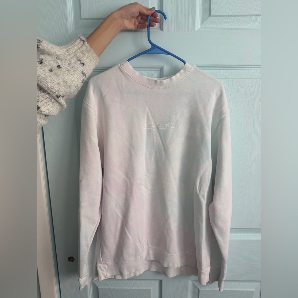 Local’s Only Light Pink & Blue Tye Dye Crew Neck Sweater